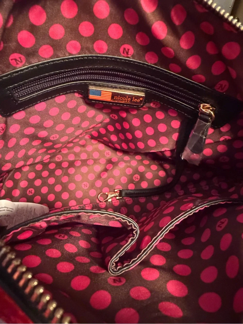 Nicole Lee USA EUC Italy Theme Printed Canvas Satchel Crossbody Bag Tote (P247)